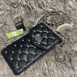 Badgley Mischka Peral Quilt Phone Holder Crossbody